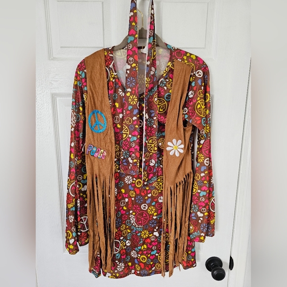 Dresses & Skirts - Groovy 60s Adult Halloween Hippie Costume